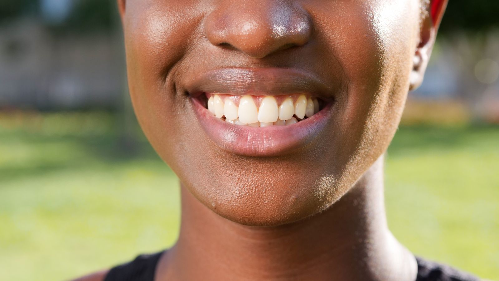Close-up of a bright, natural smile